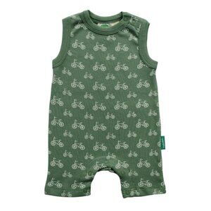 Parade Organic Cotton Tank Romper in Sage Green, Size 12-18 Months